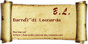 Barnódi Leonarda névjegykártya